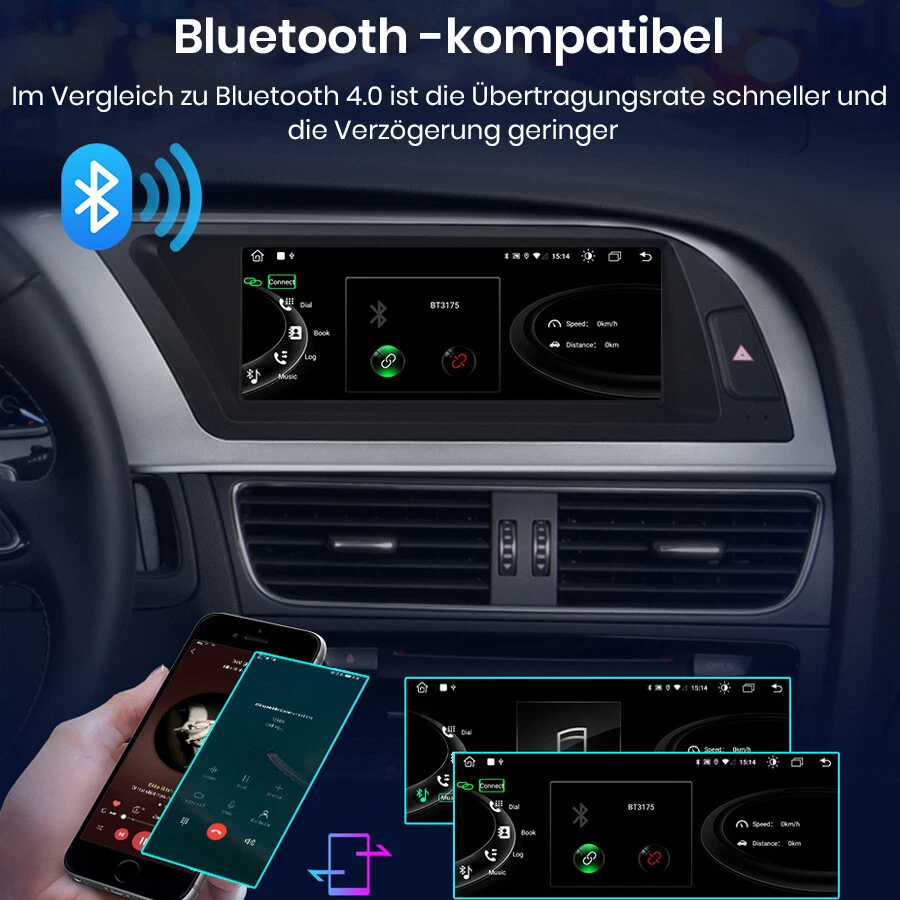 Wireless Carplay Android 14 64GB DAB Autoradio Für Audi A4/A5/B8/S4/S5 2009-2012 - Bild 4 von 4