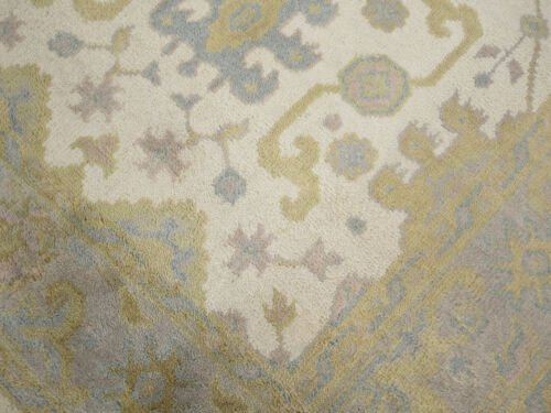 Tappeto in lana orientale Oushak Chobi annodato a mano floreale panna decorazione tappeto 4 x 6 piedi - Foto 11 di 12