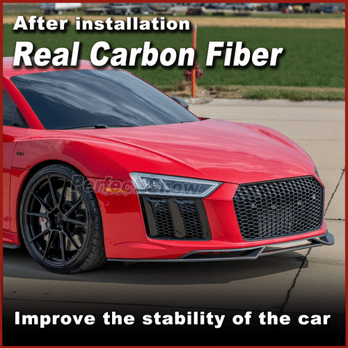 Se adapta a Audi R8 16-18 carbono labio delantero alerón labio delantero juego - Imagen 2 de 10