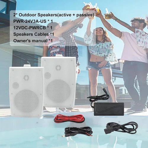 Herdio 2X6.5" 400W Outdoor-Lautsprecher wasserdicht wandmontiertes Verstärker - Bild 5 von 9