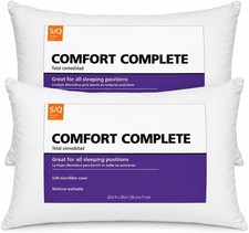 Mainstays Comfort Complete Bed Pillow, Standard/Queen 2 Pack