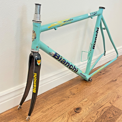 Bianchi Alloro Campione Del Mondo 57cm Frame Set - Handmade Italy