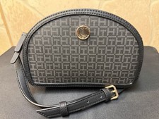 Tommy Hilfiger Crossbody Bag Black with Gray Logo Adjustable Strap