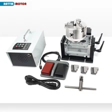 CN SHIP】 CNC 4th Axis HD80 Indexing Speed Control Rotary Table+Controller Box