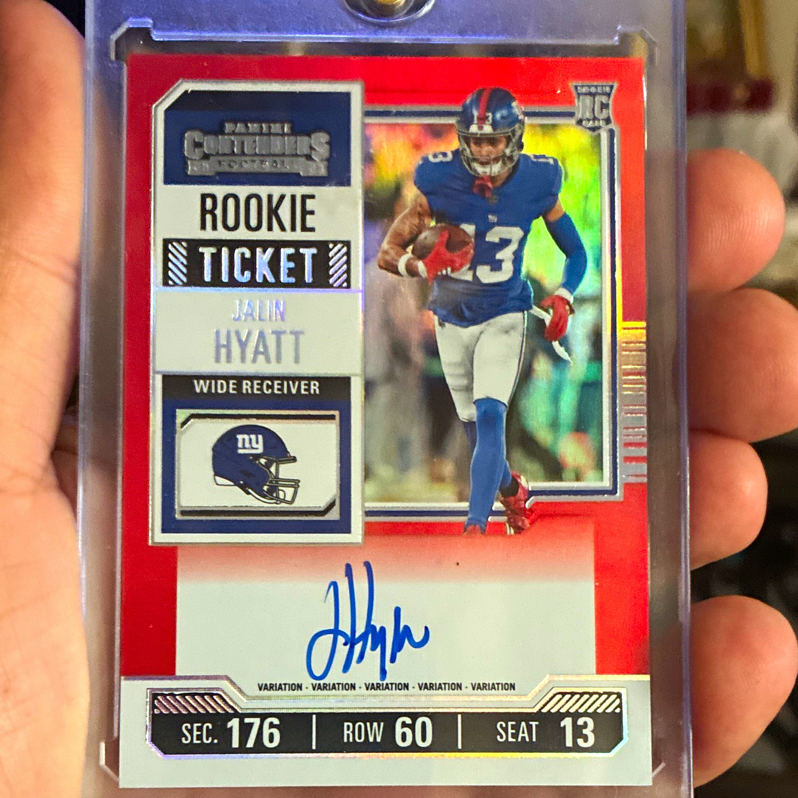 Jalin Hyatt Panini Contenders #115 Autograph