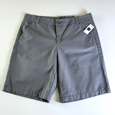 GAP Boyfriend Roll-Up Chino Shorts, Women's Sz 4, Gray, Sits Below the Waist