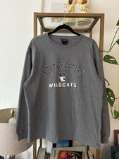 VNDS VIintage Northwestern Wildcats Longsleeve T-Shirt Mens M Gray Jansport 90s