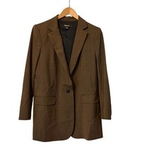 Vintage 90s DKNY Brown Blazer Women's Size 8 Minimalist Workwear