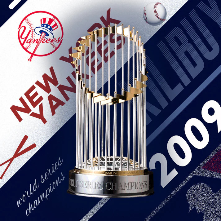 11.8'' New York Yankees World Series Championship Trophy Replica Award 2009