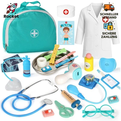Lehoo Castle Arztkoffer Kinder, Doktorkoffer Kinder, Arztkoffer mit Stethoskop