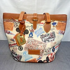 Dooney And Bourke Walt Disney World 40th Anniversary Bucket Tote Sholder Bag EUC