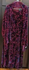 Vintage Crossing Pointe Long Dress-Shawl Goth Whimsigoth Y2K Velvet Burnout - 20