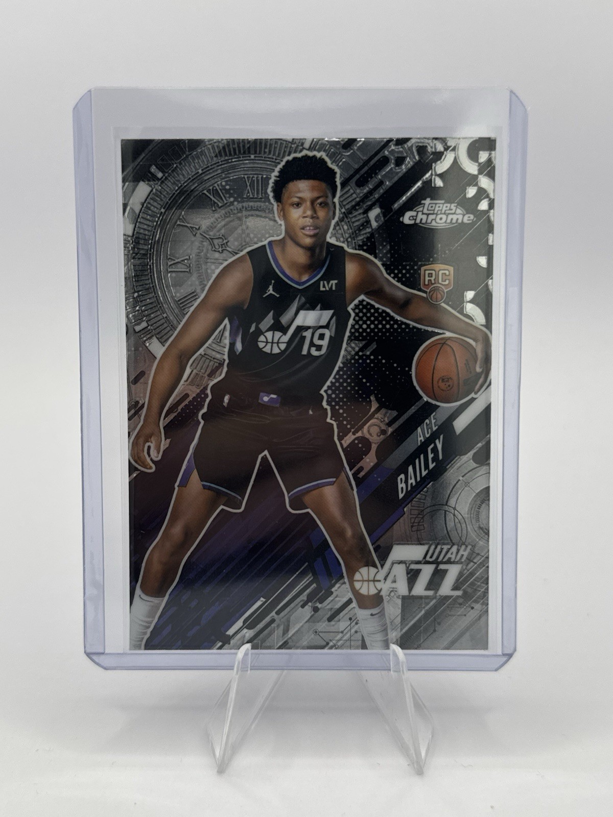 2025-26 Topps Chrome Basketball Ace Bailey RC Rookie Go Time Insert Jazz