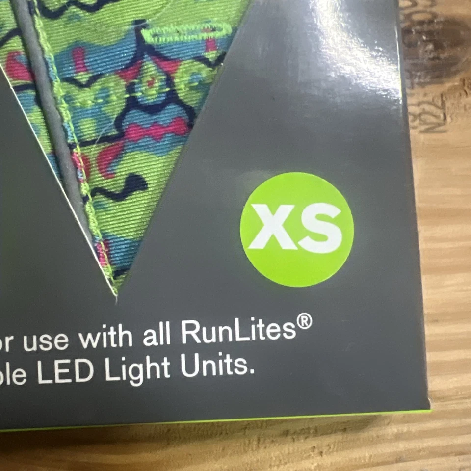 RunLites Peacock Design Half Finger Running Glove Size XS With Lights - Image 4 of 4