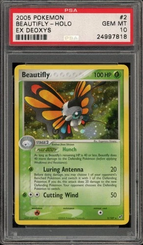 Pokemon Beautifly EX Deoxys Holo Rare #2 PSA 10 Gem Mint