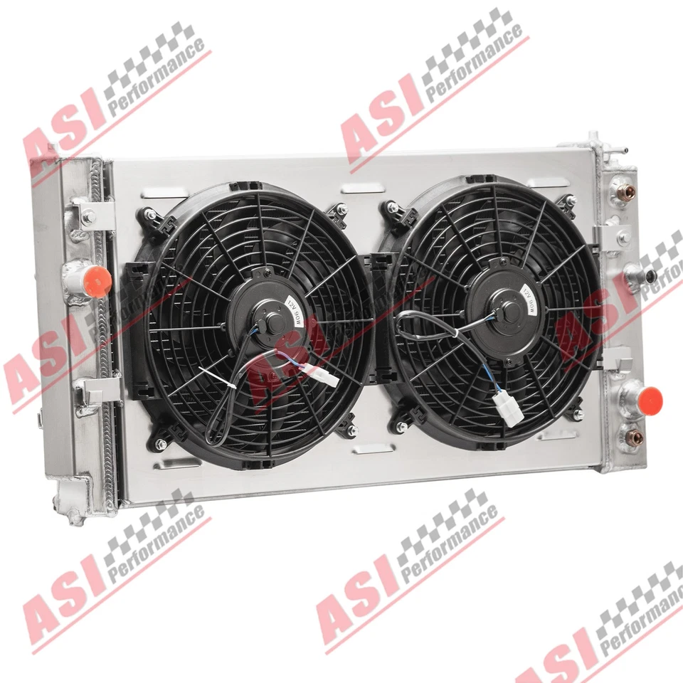 3 Rows Radiator+Shroud Fan For 97-05 98 Chevy Malibu Pontiac Grand Am Oldsmobile Foto 2 de 4