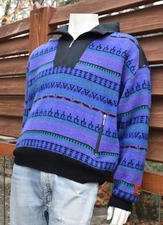 vintage 80's 90's Spyder knit wool pullover ski sweater wind jacket men's L XL