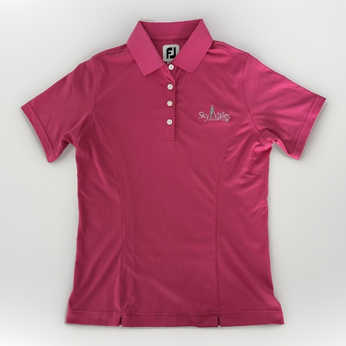 FootJoy Womens Golf Shirt Size XS Polo Pink Sky Valley Country