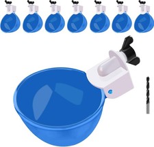 Chicken Waterer Cups 8 Packs Blue Large Chicken Watering Cups Automatic Chicken