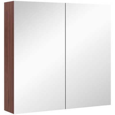 kleankin 63Bx60H cm Doppeltür Wandmontage Badezimmer Spiegelschrank Medizin
