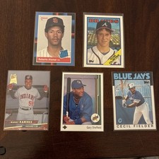 Cecil Fielder Gary Sheffield Tom Glavine Manny Ramirez Roberto Alomar rookies