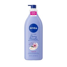 NIVEA Oil Infused Cherry Blossom and Jojoba Oil Body Lotion for Women, Fast-Abso