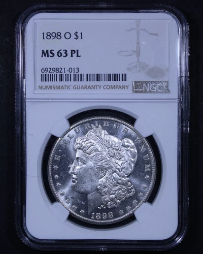 1898-O Morgan Silver Dollar - $1 NGC MS63 PL - Proof Like