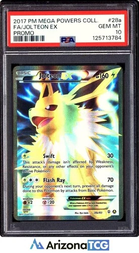 Pokemon 2017 Jolteon EX 28a/83 Full Art Promo Mega Powers GEM MINT PSA 10
