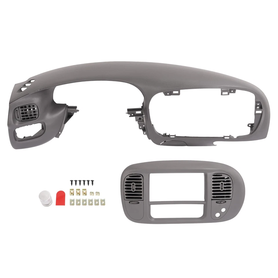 For Ford F150 Expedition 1997-2003 Gray Dash Pad DashBoard + Radio Bezel Panel - Image 2 of 4
