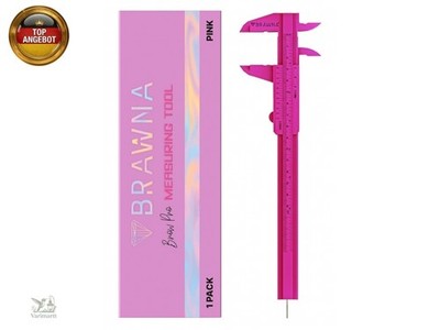 BRAWNA 1 Stk. Brow Pro Messwerkzeug   Augenbrauen-Messlineal mit Doppelskala f
