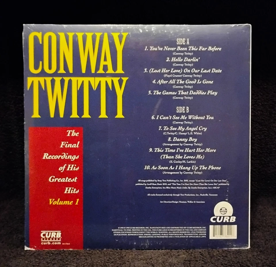 (SEALED) CONWAY TWITTY  "FINAL RECORDING OF HIS GREATEST HITS" (RARE VINYL GEM) - Image 3 of 4