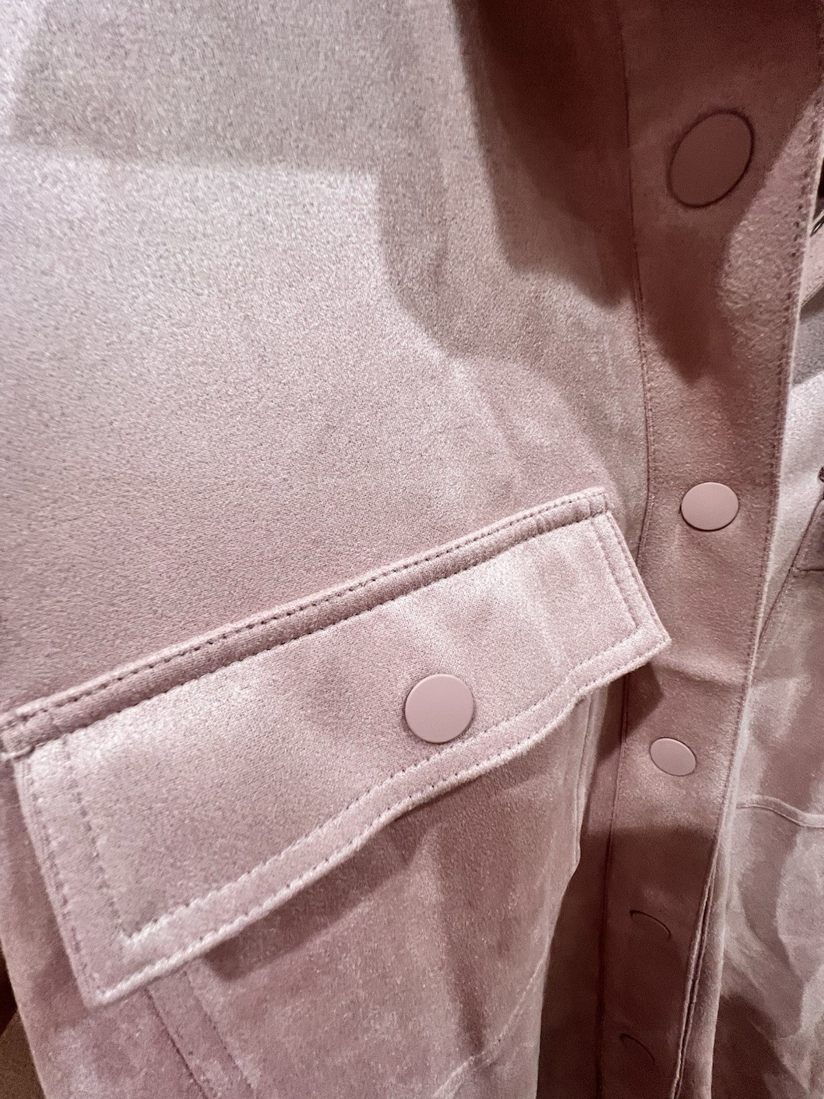 STEVE MADDEN Pink Snap Button Collared Jacket Poc… - image 2