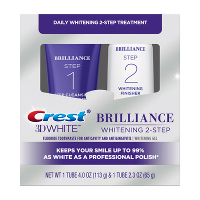 Zahnaufhellungsset Crest Brilliance 2-Step Whitening Gel mit Fluorid 1 Stück