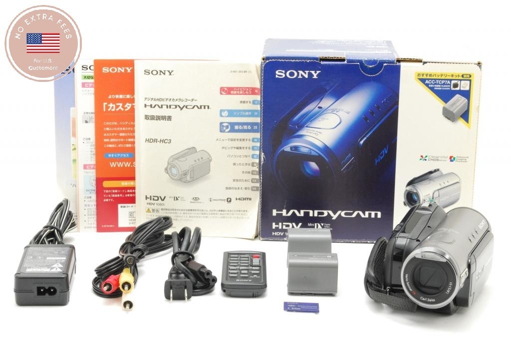 NEAR MINT in BOX] Sony Handycam HDR-HC3 High Definition Camcorder