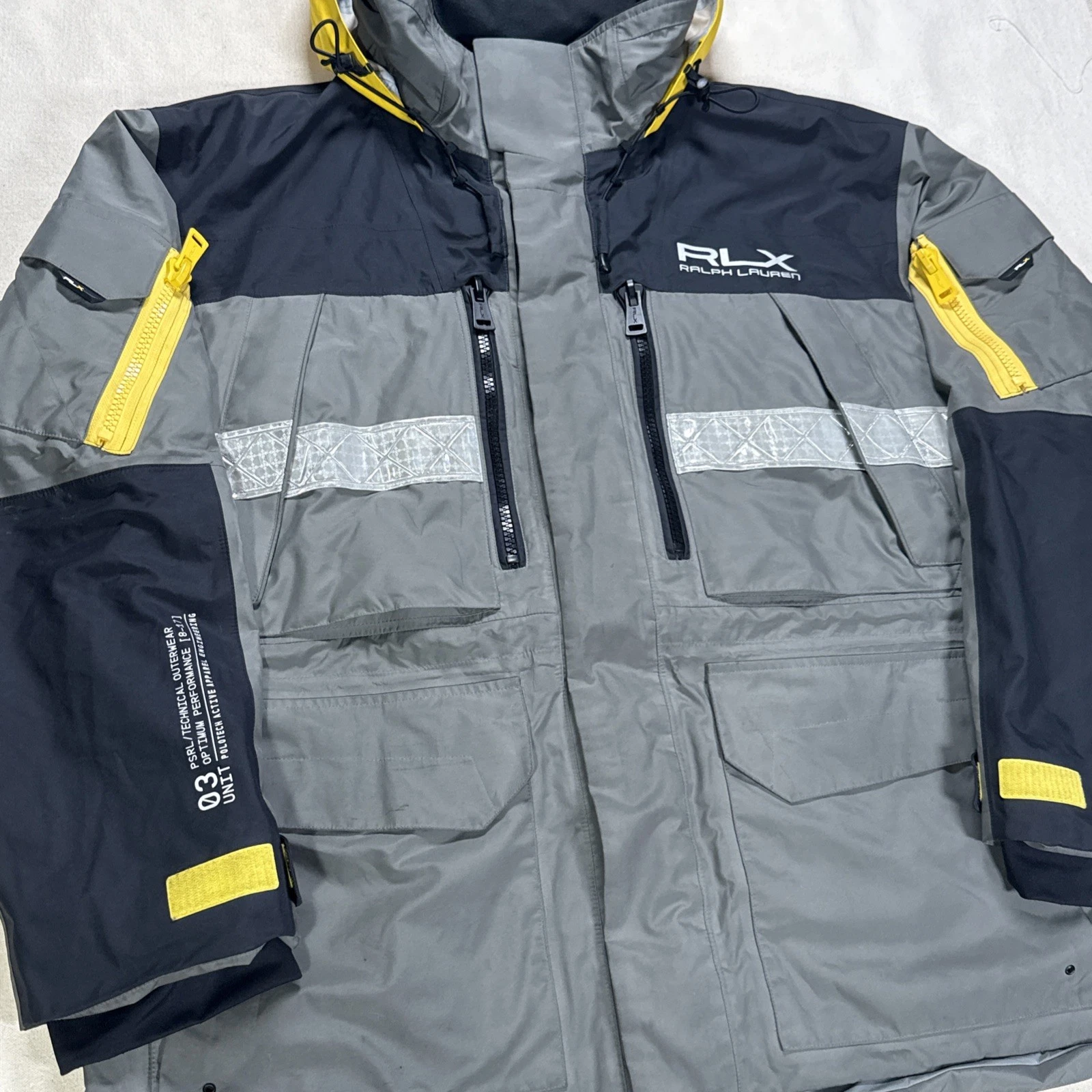 RLX Polo Ralph Lauren Military Army Unit 03 Reflective Rescue Rain Tech Jacket image 2