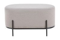 Polsterhocker Bouclé Stoff Taupe Sitzhocker Hocker FußHocker Stoffhocker