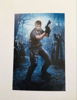 Capcom Resident Evil 4 Leon S Kennedy 25th Anniversary Postkarte Neu