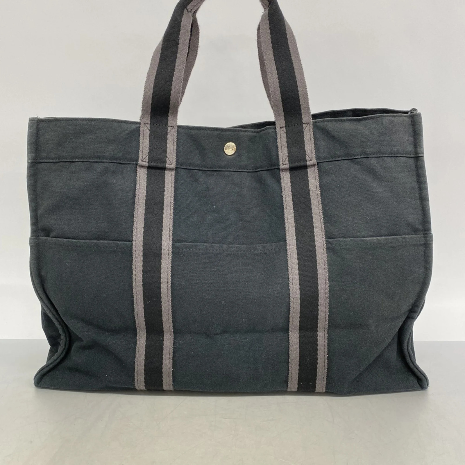 Hermes Hermès Foule GM Tote Bag, Canvas, Black, Men's and Women's GZl1fcc2 thumbnail 10