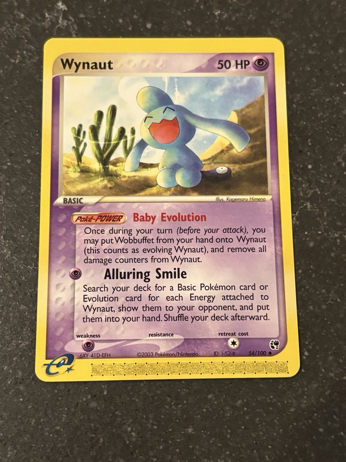 Pokémon EX Sandstorm 2003 Wynaut 54/100 NM