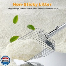 Robotail Premium Cat Litter, Non-Stick Strong Clumping Cat Litter, 100 Natur...