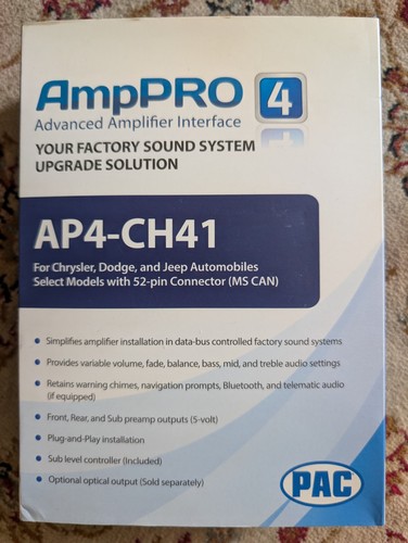 NEW PAC AmpPRO AP4-CH41 Aftermarket Amp Interface to select 2014+ Chrysler