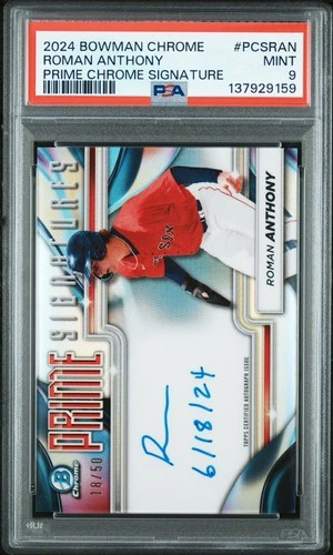 2024 Bowman Chrome - Prime Signatures Roman Anthony #PCS-RAN /50 Auto PSA 9