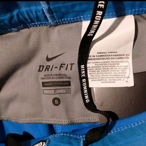 Nike Run Sz Small Blue Power Speed Tights $150 MSRP Gym Pants 719784-435 - Picture 6 of 12
