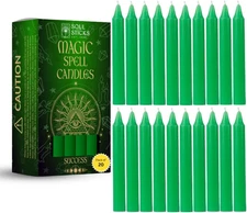 SOUL STICKS Success Magic Spell Chime Taper Candles 20 Pack Chime Candles for Ri