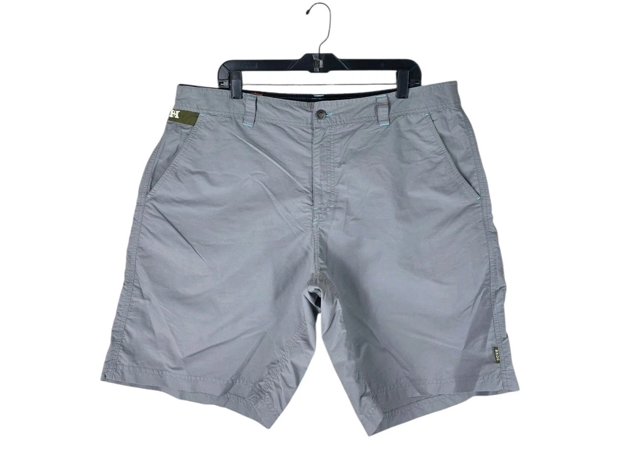 Howler Brothers 10" Shorts Mens 38 Grey Ripstop Nylon Outdoor Casual Hiking