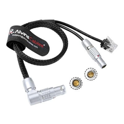 Control Cable for ARRI ETH 10 Pin Rotatable Right Angle to RJ45 and 2 Pin Mal...