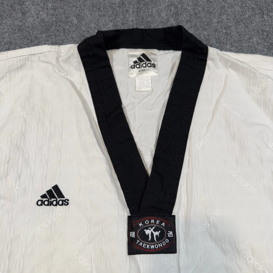 Uniforme de Taekwondo Coreano Adidas Vintage Raro Kimono 4 (180cm) Envejecido (LEER) Foto 2 de 4