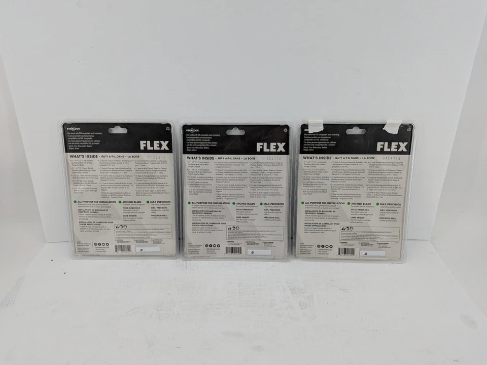 Lot of 3 | Flex 5-Piece Oscillating Multi-Tool Tiling Project Kit | Brand New - Image 2 of 3