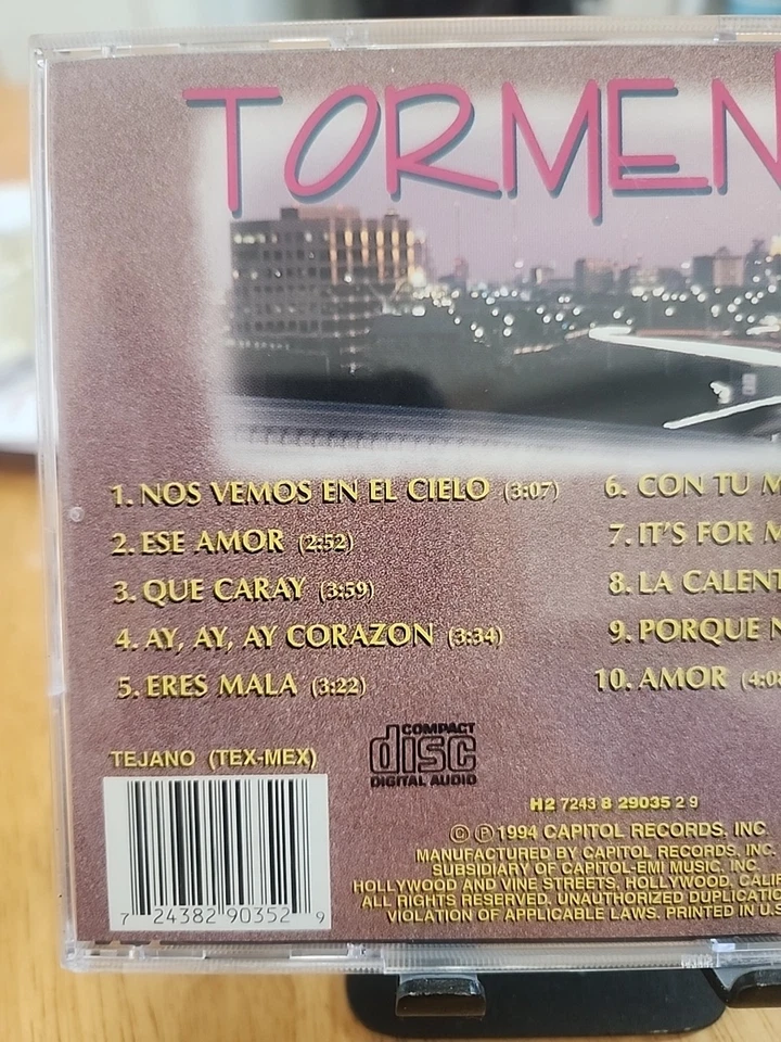 TORMENTA - NOS VEMOS EN EL CIELO CD 1994 CAPITOL RECORDS Tex-Mex Tejano Foto 4 de 4