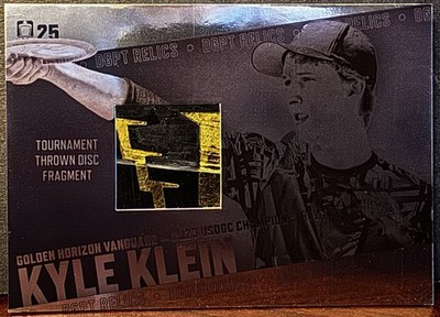 DGPT 2025 Kyle Klein Relic Disc Golf Trading Card Serial #06/20